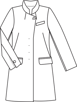 Standing Collar Coat 08/2010 | PDF Sewing Pattern