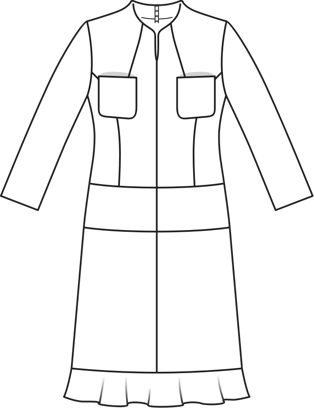Long Sleeved Dress 08/2010 | PDF Sewing Pattern