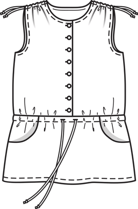 Girls Drawstring Tunic 08/2010 | PDF Sewing Pattern