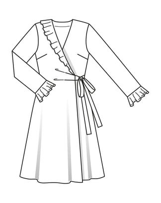 Vestido de viscosa #410 | Burda Curvy 01/23 | Patrón de costura PDF