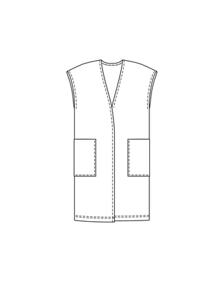 Chaleco de lana #408 | Burda Curvy 03/23 | Patrón de costura PDF