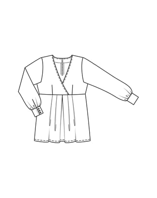 Blouse #407| twill | burda curvy 04/23 | PDF naaipatronen