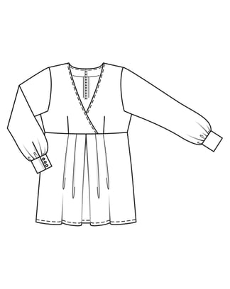 Blouse #408| satijn | burda curvy 04/23 | PDF naaipatronen