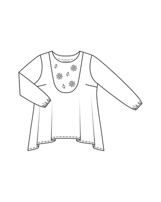Shirt #410| tricotstof | burda curvy 04/23 | PDF naaipatronen