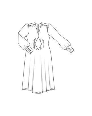 Vestido de viscosa #404 | Burda Curvy 01/24 | Patrón de costura PDF