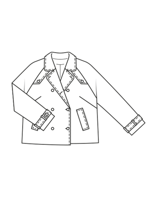 Chaqueta de sarga #407 | Burda Curvy 01/24 | Patrón de costura PDF