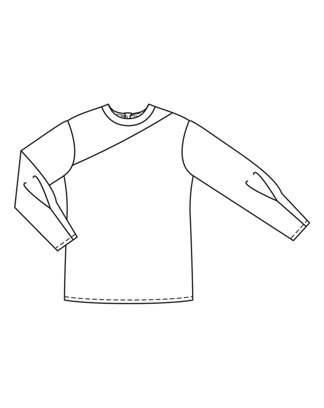 Shirt #414| tricotstof | burda curvy 01/24 | PDF naaipatronen