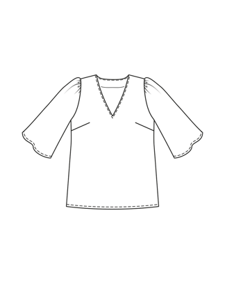 Blouse en viscose n°414 A | Burda Curvy 02/24 | Patron de couture PDF