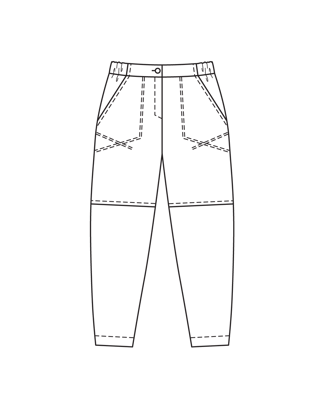 Spodnie nr 408 | twill | Burda curvy 03/24 | Wykrój PDF