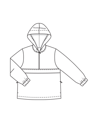 Hoodie en coton n°415 | Burda Curvy 03/24 | Patron de couture PDF
