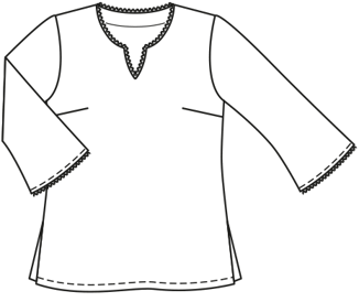 blouse #404 | jacquardstof | burda plus 01/20 | PDF naaipatronen