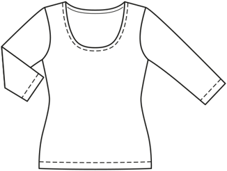 Top en jersey n°404 | Burda Plus 01/21 | Patron de couture PDF