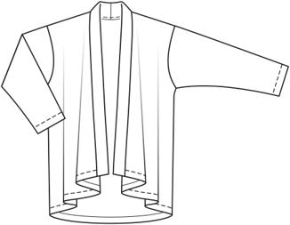Veste en tricot maille n°416 | Burda Plus 01/21 | Patron de couture PDF