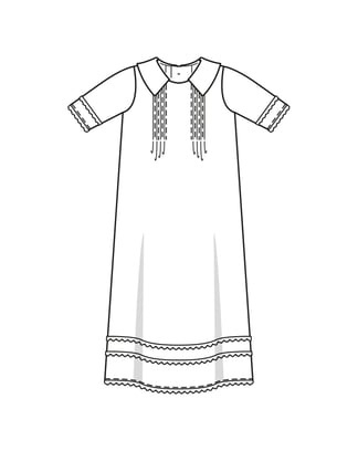 Robe de baptême en popeline n°22 | Burda Best Of bébés & enfants 03/23 | Patron PDF