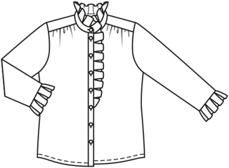Velvet Blouse 105 B|Burda Style 10/21 | PDF Sewing Pattern