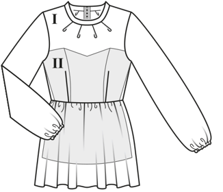 Tulle Blouse 122|Burda Style 10/21 | PDF Sewing Pattern