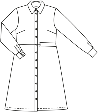 Robe chemisier en twill n°101 | Burda Style 11/21 | Patron de couture PDF