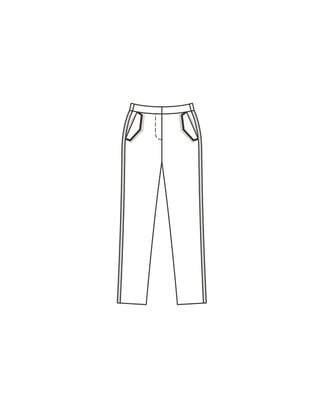 Algodón Pantalón 108  A | Burda Style 01/22 | Patrón de costura PDF