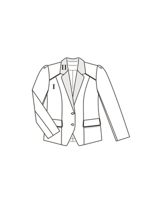 Piel Blazer 127 | Burda Style 01/22 | Patrón de costura PDF