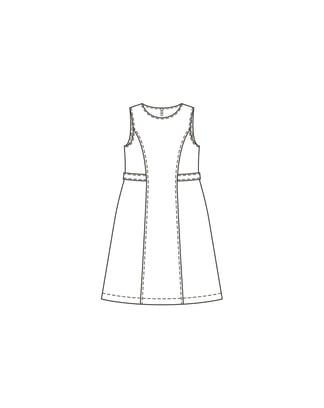 Jacquard Vestido 129 | Burda Style 01/22 | Patrón de costura PDF
