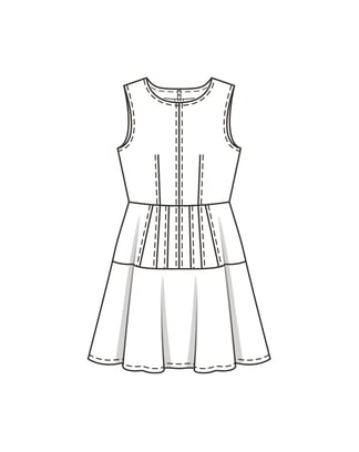 Jurk #114  A | denim | burda style 02/2022 | PDF naaipatronen