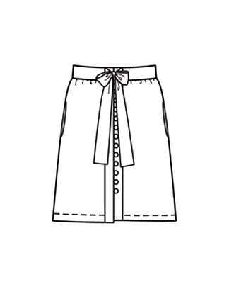 Seersucker Falda 104 | Burda Style 06/22 | Patrón de costura PDF