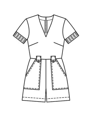Algodón Mono 108 | Burda Style 06/22 | Patrón de costura PDF