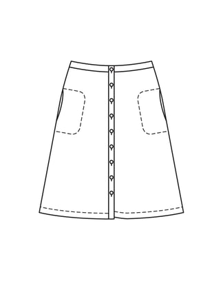 Chambray Falda 127  B | Burda Style 06/22 | Patrón de costura PDF