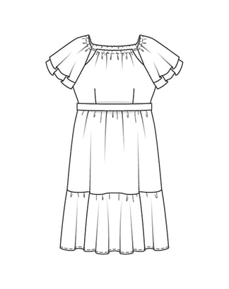 Robe en viscose n°128 | Burda Style 06/22 | Patron de couture PDF