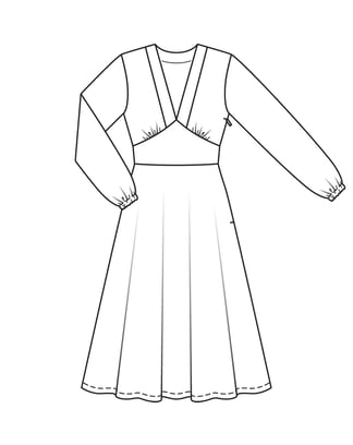 Robe n°5885 A Automne/Hiver 2023 | Patron de couture PDF