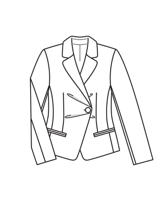 Jacquard Blazer 112 | Burda Style 08/22 | Patrón de costura PDF