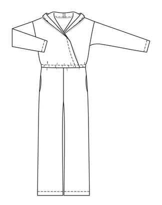 PDF-symönster - Burda 5871 - Jumpsuit Tröja - Dam
