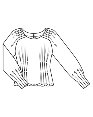 Bluse i skulpturelt look 12/2022 #112B