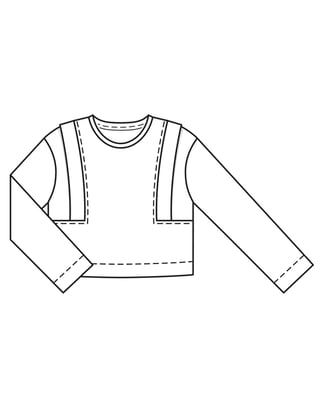 Jersey Sweatshirt 105  B| Burda Style 01/23 | PDF Sewing Pattern