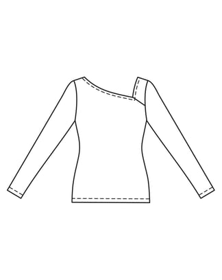 Knit fabric Top 107 | Burda Style 01/23 | PDF Sewing Pattern