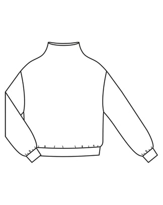 Knit fabric Jumper 109  A| Burda Style 01/23 | PDF Sewing Pattern