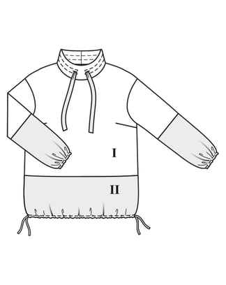 Sweat-shirt en maille n°125 | Burda Style 01/23 | Patron de couture PDF