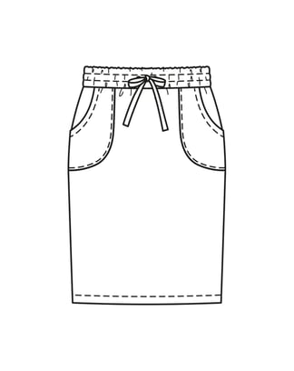 Jupe en coton n°130 | Burda Style 01/23 | Patron de couture PDF