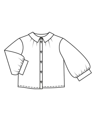 Cotton Blouse 102 | Burda Style 02/23 | PDF Sewing Pattern