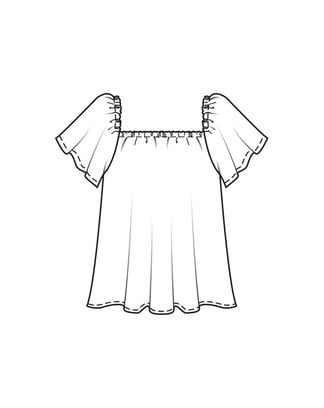PDF-symønster - Burda 109 - Bluse - Dame