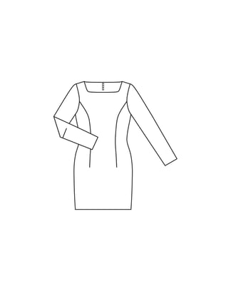 Mini-jurk #101| jacquardstof | burda style 08/23 | PDF naaipatronen