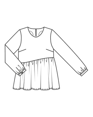 Bluzka nr 104 | batyst | Burda Style 09/23 | Wykrój PDF