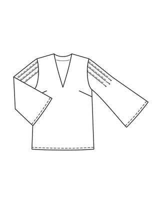 Bluzka nr 102 | krepa | Burda Style 10/23 | Wykrój PDF