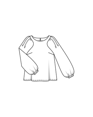 Polyester Blouse 120 | Burda Style 11/23 | PDF Sewing Pattern