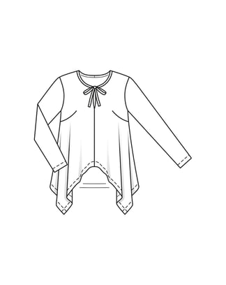 Chiffon Blouse 121 | Burda Style 01/24 | PDF Sewing Pattern