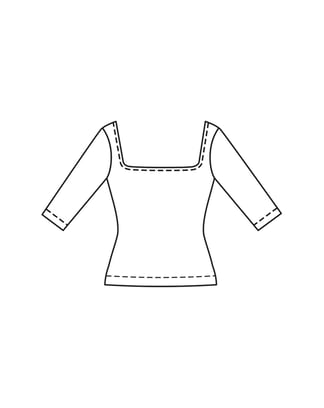 Bluzka nr 123 | dżersej | Burda Style 04/24 | Wykrój PDF