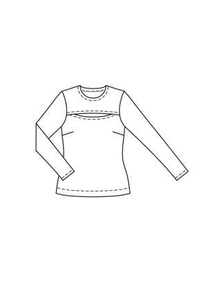 Bluzka nr 101 | dzianina lureks | Burda Style 08/24 | Wykrój PDF