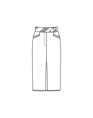 Spódnica nr 108 | bawełna | Burda Style 08/24 | Wykrój PDF