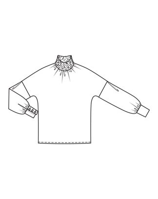 PDF-symønster - Burda 116 - Bluse - Dame