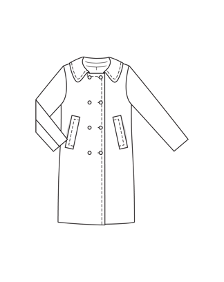 PDF-symønster - Burda 103 - Frakke Vintage - Dame